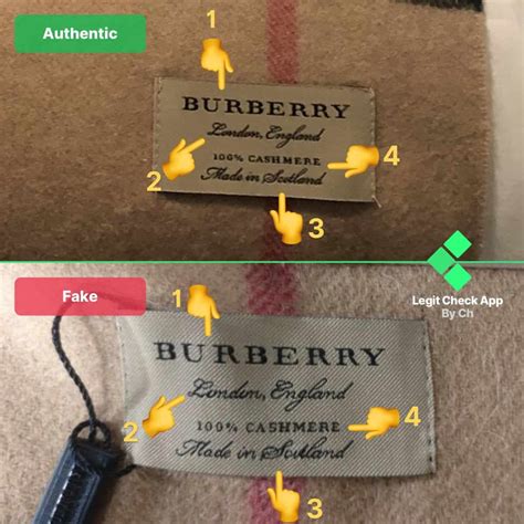 real Burberry tag scarf